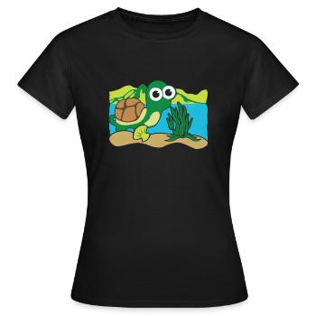 Return Of The Turtle - Women's T-Shirt - black - Front - AI Model Female 172 dark (172cm)