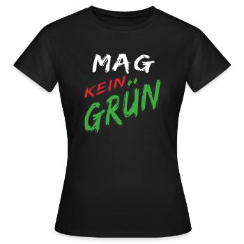 LE VERT N’AIME PAS LE VERT - T-shirt Femme - noir - Devant - AI Model Female 172 dark (172cm)
