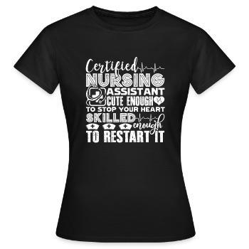 CNA Skilled CNA - Women's T-Shirt - black - Front - AI Model Female 172 dark (172cm)