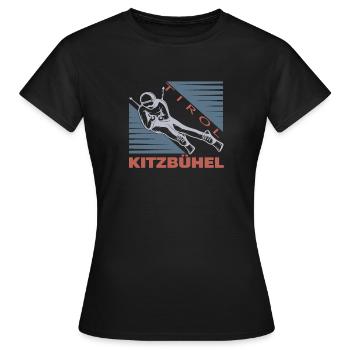 Kitzbühel Skifahren Tirol Design Kitzbühel Ski - T-shirt Femme - noir - Devant - AI Model Female 172 dark (172cm)