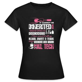 Forever The Title Nail Technician - Women's T-Shirt - black - Front - AI Model Female 172 dark (172cm)