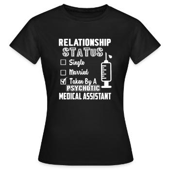 Medical Assistant Relationship - Women's T-Shirt - black - Front - AI Model Female 172 dark (172cm)