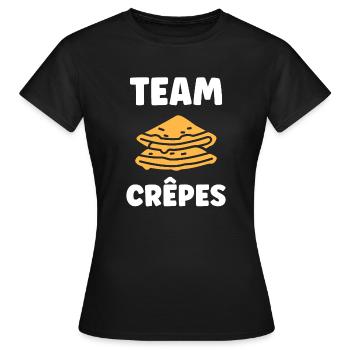 crêpe - T-shirt Femme - noir - Devant - AI Model Female 172 dark (172cm)
