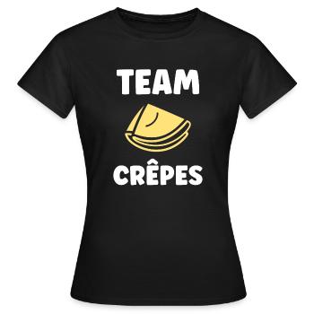 crêpe - T-shirt Femme - noir - Devant - AI Model Female 172 dark (172cm)