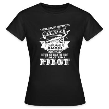 Pilot To Be Called A Pilot - Women's T-Shirt - black - Front - AI Model Female 172 dark (172cm)