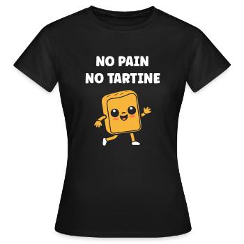 Tartine - T-shirt Femme - noir - Devant - AI Model Female 172 dark (172cm)
