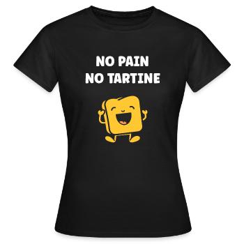 Tartine - T-shirt Femme - noir - Devant - AI Model Female 172 dark (172cm)