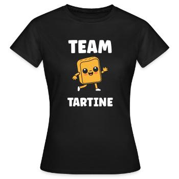 Tartine - T-shirt Femme - noir - Devant - AI Model Female 172 dark (172cm)