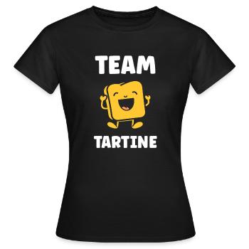 Tartine - T-shirt Femme - noir - Devant - AI Model Female 172 dark (172cm)