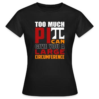 Pi Day Funny Pi Day March 14 - Women's T-Shirt - black - Front - AI Model Female 172 dark (172cm)