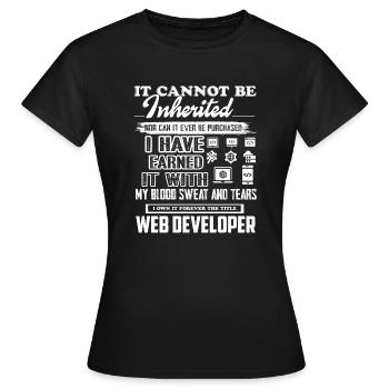 Web Developer Forever The Title Web Developer - Women's T-Shirt - black - Front - AI Model Female 172 dark (172cm)
