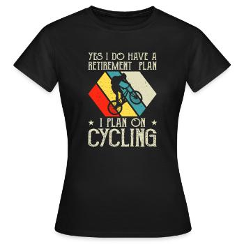 Je prévois de faire du vélo - T-shirt Femme - noir - Devant - AI Model Female 172 dark (172cm)