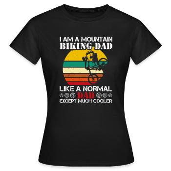 Biking Dad - Frauen T-Shirt - Schwarz - Vorne - AI Model Female 172 dark (172cm)