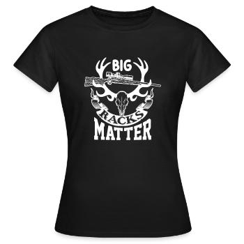 Deer Hunting Deer Hunting Big Racks Matter - Women's T-Shirt - black - Front - AI Model Female 172 dark (172cm)