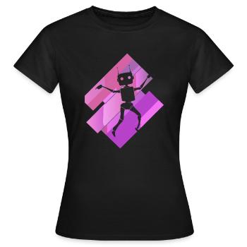 Cyborg Roboter Maschine - Frauen T-Shirt - Schwarz - Vorne - AI Model Female 172 dark (172cm)