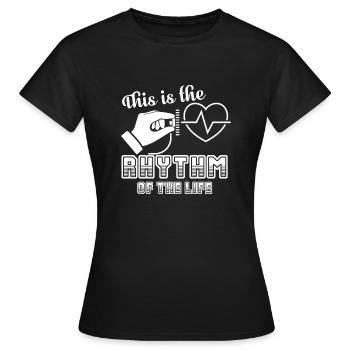Cardiologist Rhythm Of The Life - Women's T-Shirt - black - Front - AI Model Female 172 dark (172cm)