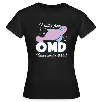 Manatee Obsessive Manatee Disorder - Women's T-Shirt - black - Front - AI Model Female 172 dark (172cm)