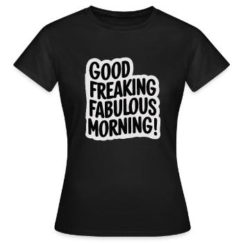 BONJOUR! - T-shirt Femme - noir - Devant - AI Model Female 172 dark (172cm)