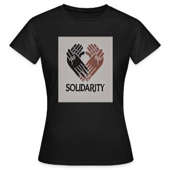 La Solidarité - T-shirt Femme - noir - Devant - AI Model Female 172 dark (172cm)