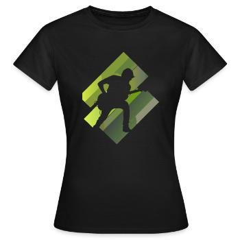 Gitarre Gitarrist Elektrogitarre - Frauen T-Shirt - Schwarz - Vorne - AI Model Female 172 dark (172cm)