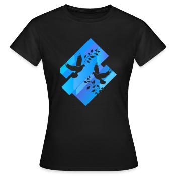 Pigeons Pigeon - T-shirt Femme - noir - Devant - AI Model Female 172 dark (172cm)