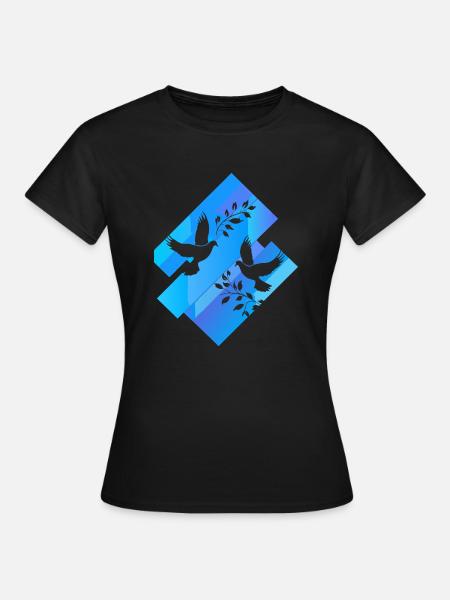 Tauben Taube - Frauen T-Shirt - Schwarz