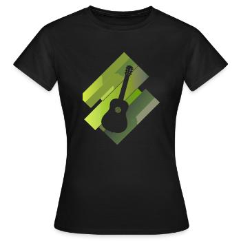 Gitarrist Basser Elektrogitarre - Frauen T-Shirt - Schwarz - Vorne - AI Model Female 172 dark (172cm)