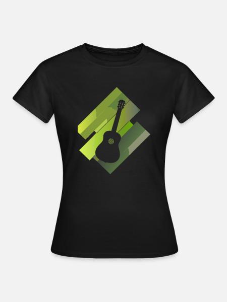 Gitarrist Basser Elektrogitarre - Frauen T-Shirt - Schwarz