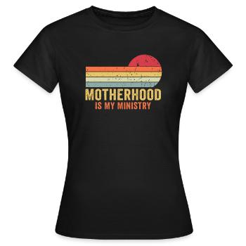 Mutterschaft ist mein Dienst - Frauen T-Shirt - Schwarz - Vorne - AI Model Female 172 dark (172cm)