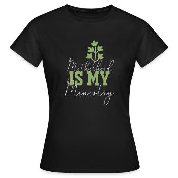 Mutterschaft ist mein Dienst - Frauen T-Shirt - Schwarz - Vorne - AI Model Female 172 dark (172cm)