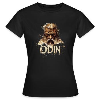 Odin, Allemands germaniques, Wotan, Dieu germanique, Vikings - T-shirt Femme - noir - Devant - AI Model Female 172 dark (172cm)