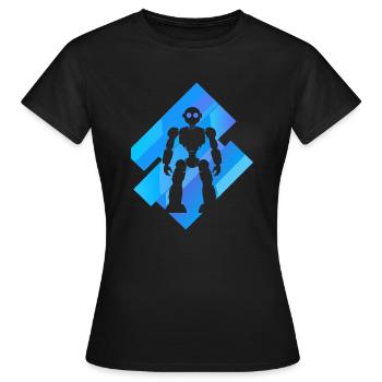 Roboter Technologie Scifi - Frauen T-Shirt - Schwarz - Vorne - AI Model Female 172 dark (172cm)
