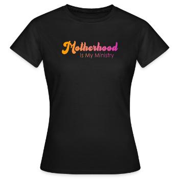 Mutterschaft ist mein Dienst - Frauen T-Shirt - Schwarz - Vorne - AI Model Female 172 dark (172cm)