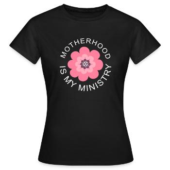Mutterschaft ist mein Dienst - Frauen T-Shirt - Schwarz - Vorne - AI Model Female 172 dark (172cm)