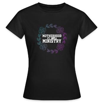 Mutterschaft ist mein Dienst - Frauen T-Shirt - Schwarz - Vorne - AI Model Female 172 dark (172cm)