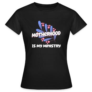 Mutterschaft ist mein Dienst - Frauen T-Shirt - Schwarz - Vorne - AI Model Female 172 dark (172cm)