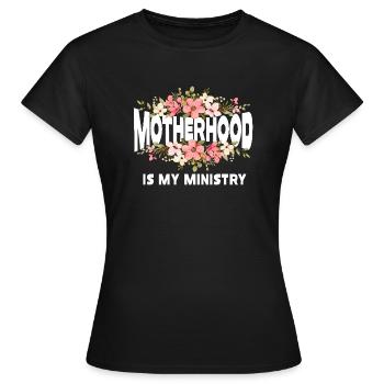 Mutterschaft ist mein Dienst - Frauen T-Shirt - Schwarz - Vorne - AI Model Female 172 dark (172cm)