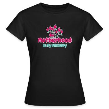 Mutterschaft ist mein Dienst - Frauen T-Shirt - Schwarz - Vorne - AI Model Female 172 dark (172cm)