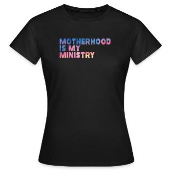 Mutterschaft ist mein Dienst - Frauen T-Shirt - Schwarz - Vorne - AI Model Female 172 dark (172cm)