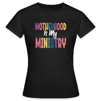 Mutterschaft ist mein Dienst - Frauen T-Shirt - Schwarz - Vorne - AI Model Female 172 dark (172cm)
