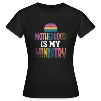 Mutterschaft ist mein Dienst - Frauen T-Shirt - Schwarz - Vorne - AI Model Female 172 dark (172cm)