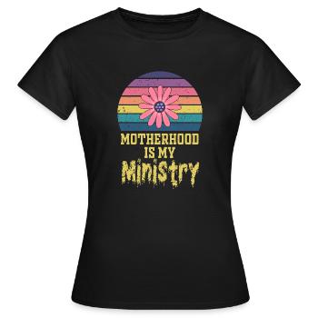 Mutterschaft ist mein Dienst - Frauen T-Shirt - Schwarz - Vorne - AI Model Female 172 dark (172cm)