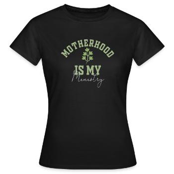 Mutterschaft ist mein Dienst - Frauen T-Shirt - Schwarz - Vorne - AI Model Female 172 dark (172cm)