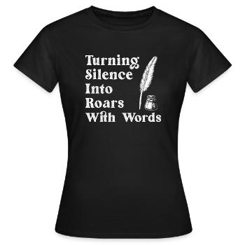 Poetry Slam Schriftsteller Poet Literatur Slam - Frauen T-Shirt - Schwarz - Vorne - AI Model Female 172 dark (172cm)