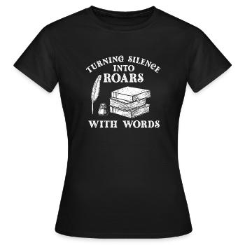 Poetry Slam Schriftsteller Poet Literatur Slam - Frauen T-Shirt - Schwarz - Vorne - AI Model Female 172 dark (172cm)