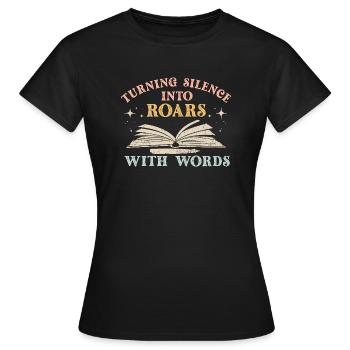 Poetry Slam Schriftsteller Poet Literatur Slam - Frauen T-Shirt - Schwarz - Vorne - AI Model Female 172 dark (172cm)