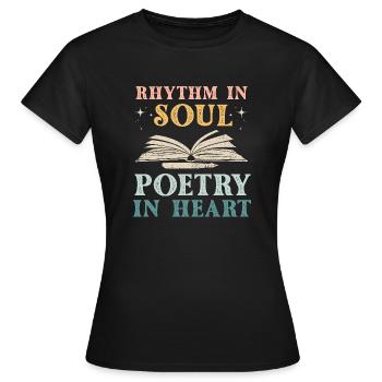 Poetry Slam Schriftsteller Poet Literatur Slam - Frauen T-Shirt - Schwarz - Vorne - AI Model Female 172 dark (172cm)