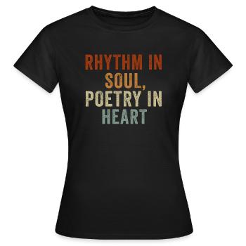 Poetry Slam Schriftsteller Poet Literatur Slam - Frauen T-Shirt - Schwarz - Vorne - AI Model Female 172 dark (172cm)