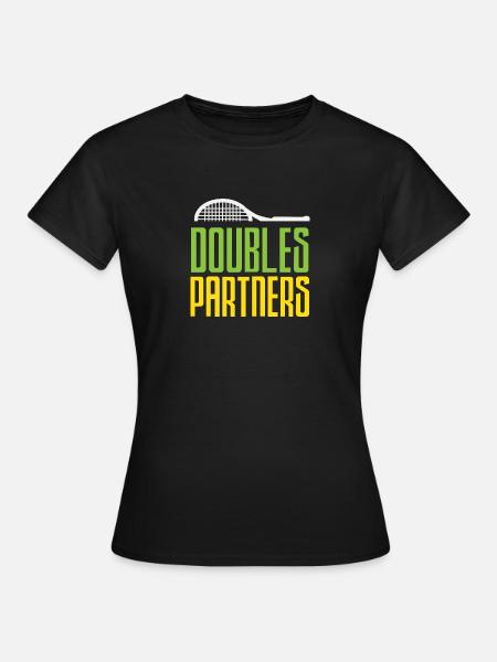 Lustiges Tennis Tennisspieler Geschenk - Dame-T-shirt - sort
