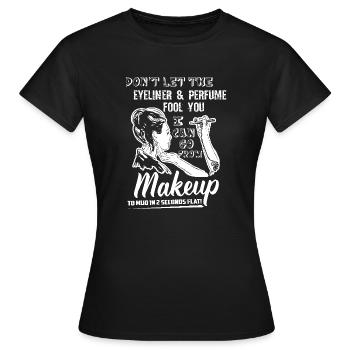 Makeup Artist Funny Makeup Artist - Women's T-Shirt - black - Front - AI Model Female 172 dark (172cm)